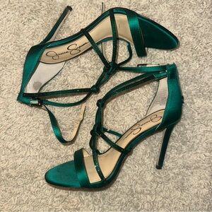 Jessica Simpson Emerald Strappy Heels size 8
